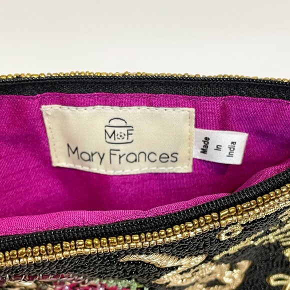 Mary Frances Queen Of Everything Beaded Crossbody Phone Bag NWT Clutch - Picture 3 of 5